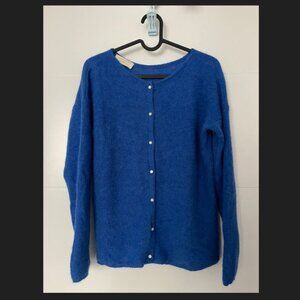 Sezane Gaspard Cardigan in Bright Blue, Size M